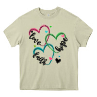 Mossy faith hope love Heavy Core Tee - MaliasSmallBusiness