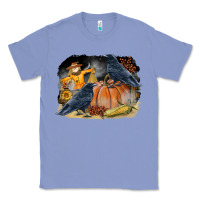 Colony Blue Fall Background With Crow Classic Tee - LillyAllenDesigns