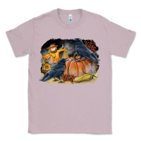 Lilac Fall Background With Crow Classic Tee - LillyAllenDesigns