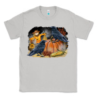 Moon Dust Fall Background With Crow Classic Tee - LillyAllenDesigns