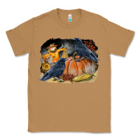 Toasted Coconut Fall Background With Crow Classic Tee - LillyAllenDesigns