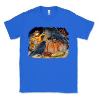 True Royal Fall Background With Crow Classic Tee - LillyAllenDesigns