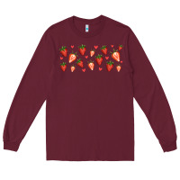 Burgundy strawberry Long Sleeve Tee - Jasminsmagicworld
