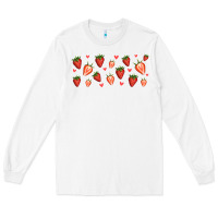 White strawberry Long Sleeve Tee - Jasminsmagicworld