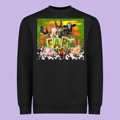 Farm Life With Animals Heavyweight Sweatshirt Designed By Tumblerdesignbyshophia