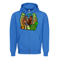 True Royal St. Patrick's Day horse horseshoe Zipper Hoodie - OliviaCreatesArt