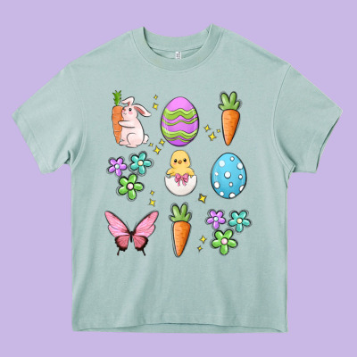 Easter Elementary Heavy Core Tee Designed By Maliassmallbusiness