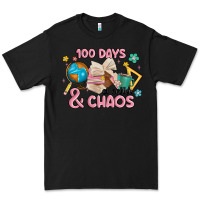 Black 100 days of coffe and chaos Premium Tee - MaliasSmallBusiness