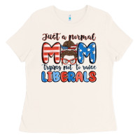 Bone just a normal mom trying not to raise liberals Ladies Tee - MaliasSmallBusiness