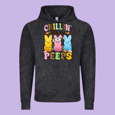 Chillin' With My Peeps Nurse Vintage Hoodie Designed By Artiststas