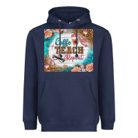 Navy coffee teach repeat tumbler Heavyweight Hoodie - BundleAndBundleShop