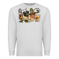 Dove Grey Fishing Coffee Cups Premium Sweatshirt - FaDigitalArtStudio
