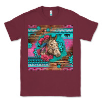 Burgundy floral horse Classic Tee - LillyAllenDesigns