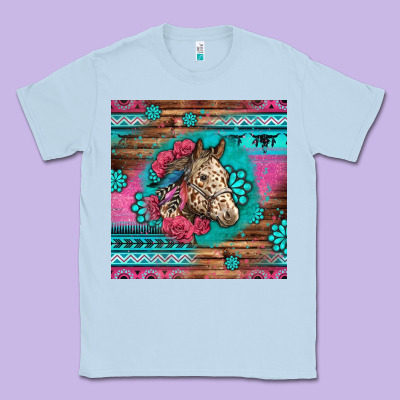 Floral Horse Classic Tee Designed By Lillyallendesigns