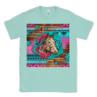 Seafoam floral horse Classic Tee - LillyAllenDesigns