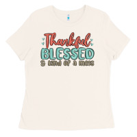 Bone thankful blessed and kind of a mess Ladies Tee - MaliasSmallBusiness