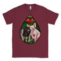 Burgundy christmas pig Classic Tee - LillyAllenDesigns