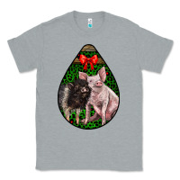 Heather Grey christmas pig Classic Tee - LillyAllenDesigns