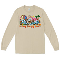 Mushroom the beach is my happy place Long Sleeve Tee - NancyCooperArtShop