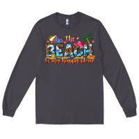 Smoke the beach is my happy place Long Sleeve Tee - NancyCooperArtShop