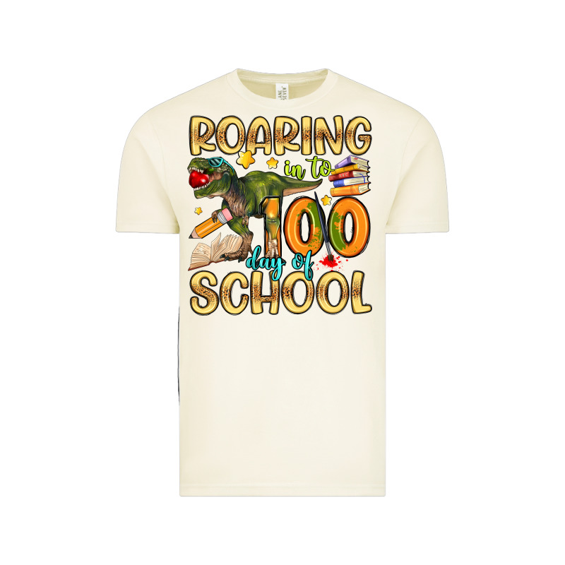 Roaring In To 100 Day Of School Vintage Tee by Artiststas | Teevron