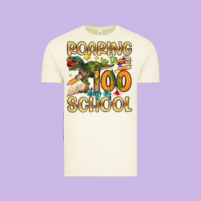 Roaring In To 100 Day Of School Vintage Tee Designed By Artiststas