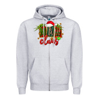 Heather Grey christmas maw claus Zipper Hoodie - FaDigitalArtStudio