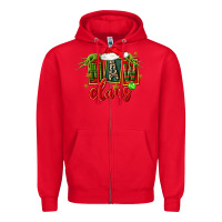 Red christmas maw claus Zipper Hoodie - FaDigitalArtStudio