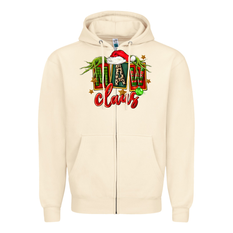 Christmas Maw Claus Zipper Hoodie by FaDigitalArtStudio | Teevron