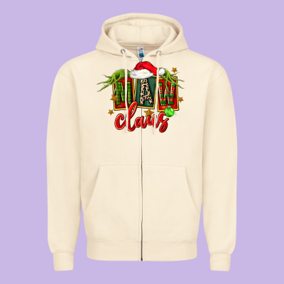 Christmas Maw Claus Zipper Hoodie Designed By Fadigitalartstudio