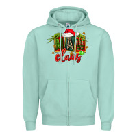 Seafoam christmas maw claus Zipper Hoodie - FaDigitalArtStudio