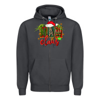 Smoke christmas maw claus Zipper Hoodie - FaDigitalArtStudio