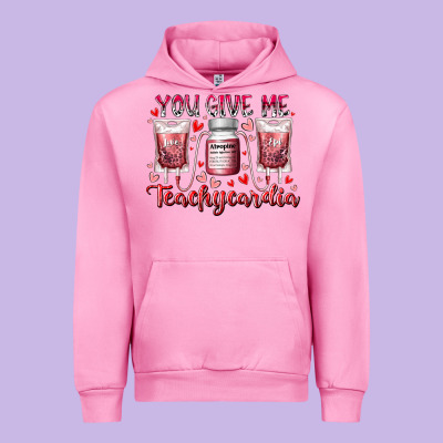 You Give Me Teachcardia Urban Hoodie Designed By Racoondesign