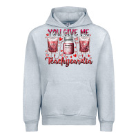 Heather Grey you give me teachcardia Urban Hoodie - RacoonDesign
