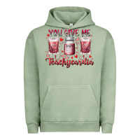 Pigment Oil Green you give me teachcardia Urban Hoodie - RacoonDesign