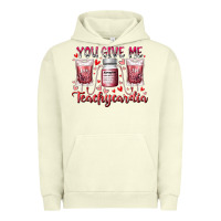 Pigment Pistachio you give me teachcardia Urban Hoodie - RacoonDesign