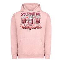 Pigment Salmon you give me teachcardia Urban Hoodie - RacoonDesign