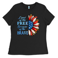 Black Patriotic Sunflower Ladies Tee - Jasminsmagicworld