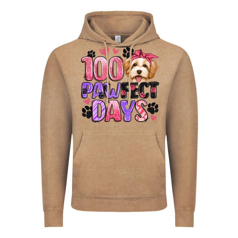 100 Pawfect Days Vintage Hoodie by Artiststas | Teevron