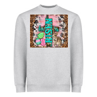 Heather Grey western he is risen with rabbit Heavyweight Sweatshirt - TumblerDesignByShophia