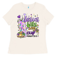Bone mardi gras jesus fills my cup Ladies Tee - MaliasSmallBusiness