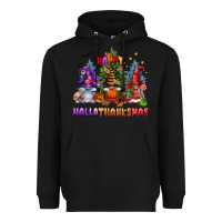 Black happy hallothanksmas Heavyweight Hoodie - FaDigitalArtStudio