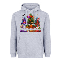 Heather Grey happy hallothanksmas Heavyweight Hoodie - FaDigitalArtStudio