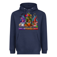 Navy happy hallothanksmas Heavyweight Hoodie - FaDigitalArtStudio