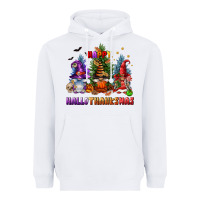 White happy hallothanksmas Heavyweight Hoodie - FaDigitalArtStudio