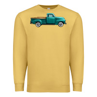 Antique Gold western truck side view Premium Sweatshirt - FaDigitalArtStudio