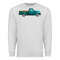 Dove Grey western truck side view Premium Sweatshirt - FaDigitalArtStudio