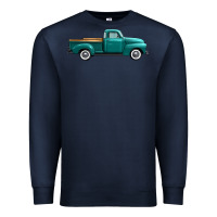 Navy western truck side view Premium Sweatshirt - FaDigitalArtStudio
