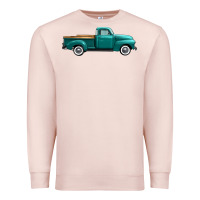 Pale Pink western truck side view Premium Sweatshirt - FaDigitalArtStudio