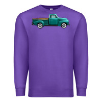 Purple western truck side view Premium Sweatshirt - FaDigitalArtStudio